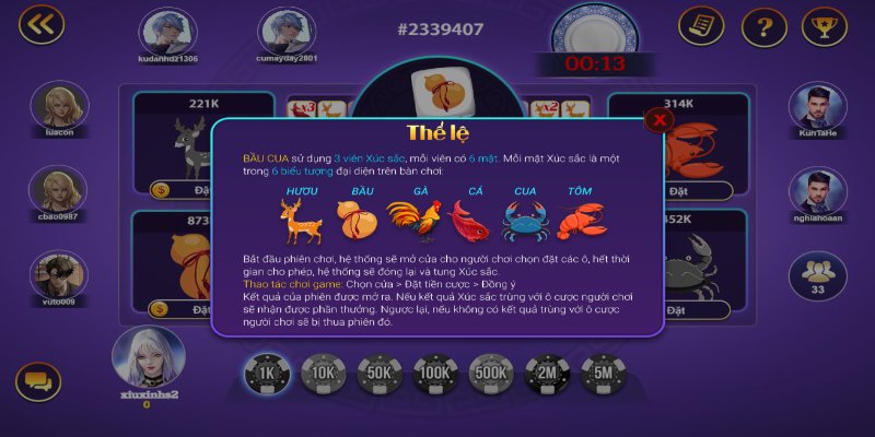 Bầu cua live 99vin có luật chơi đơn giản và dễ hiểu