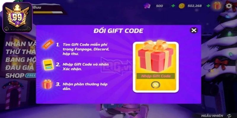 Nhận mã Giftcode 99vin dành cho người mới